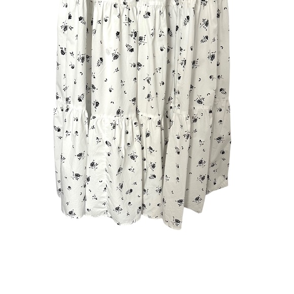 Banana Republic White Floral Cotton Sleeveless Trapeze Dress Size Small - Picture 11 of 13